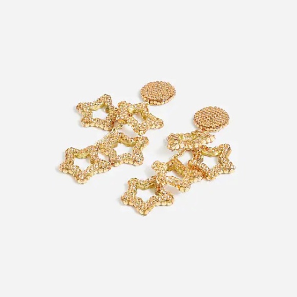 NWT J Crew starry drop earrings with crystals
